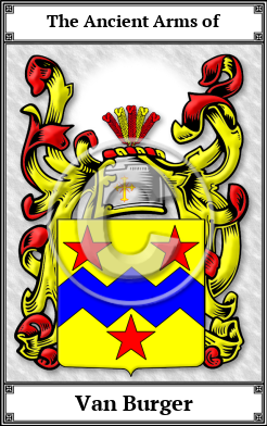 Van Burger Family Crest Download (JPG)  Book Plated - 150 DPI
